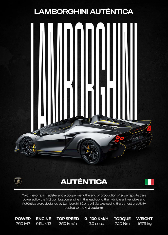 Lamborghini Auténtica Poster