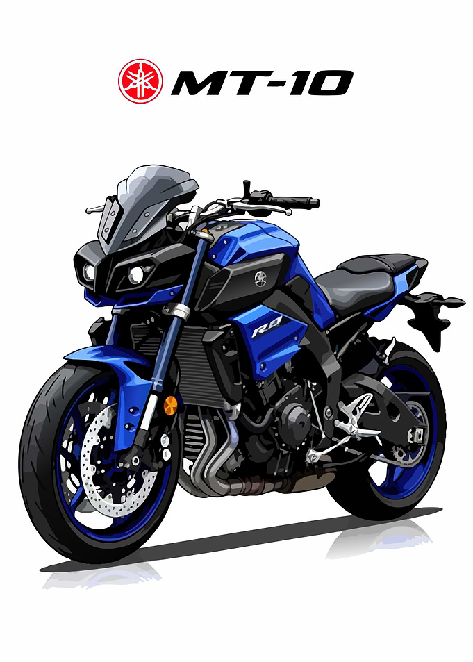 Yamaha MT-10 Motorcycle Illustration