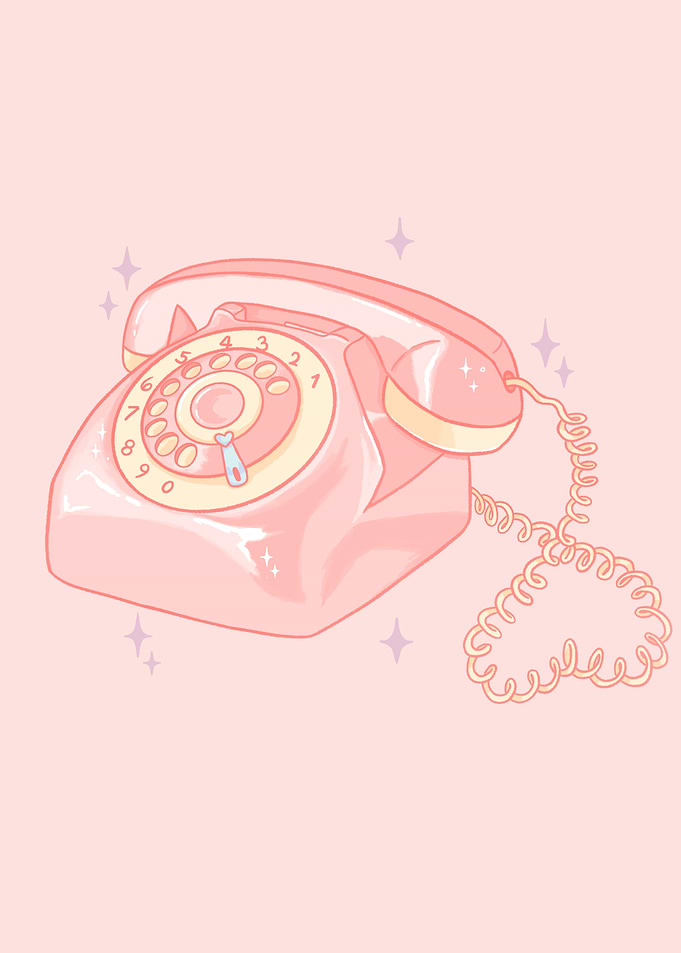 Pink Rotary Phone