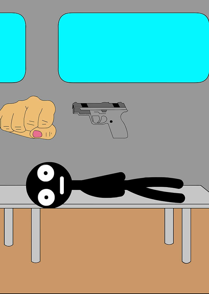 Stick Figure Crime Scene Illustration