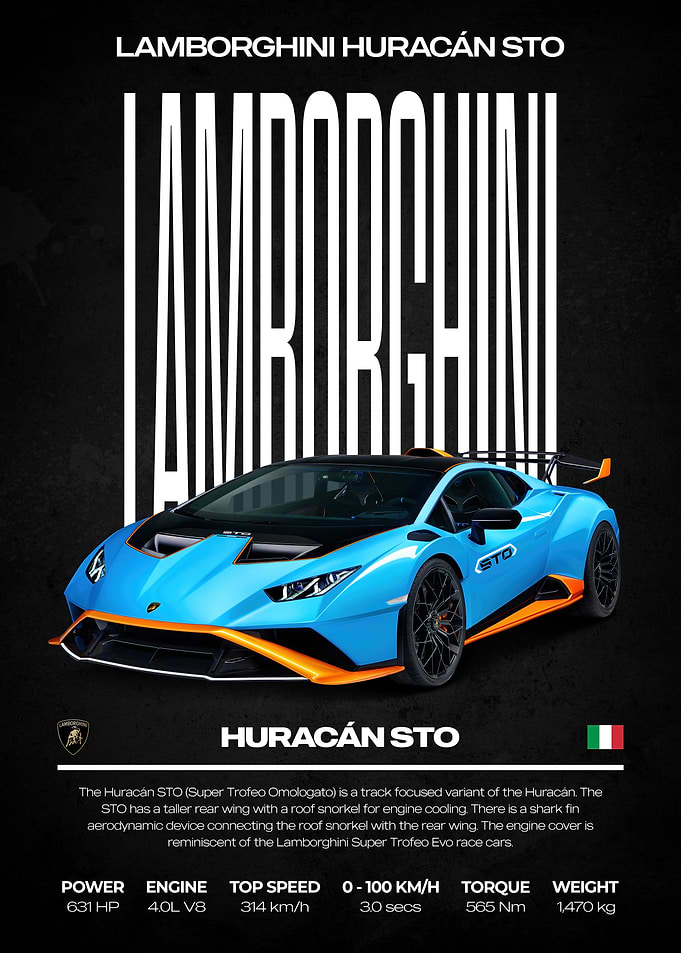 Lamborghini Huracán STO Poster