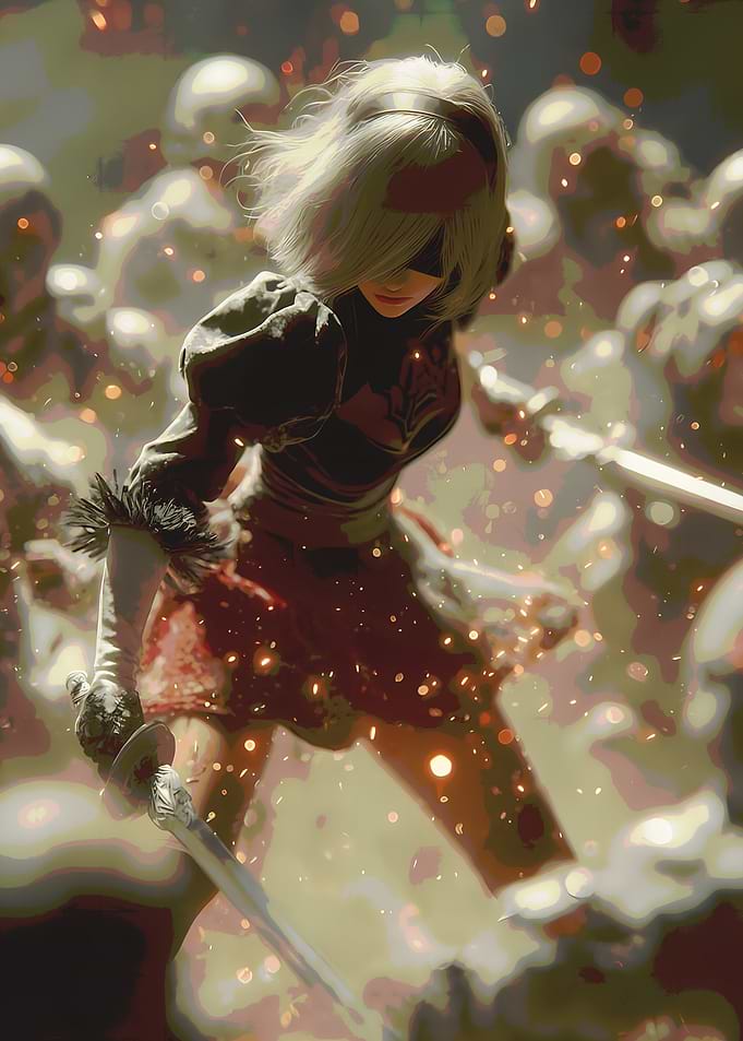 2B in Battle