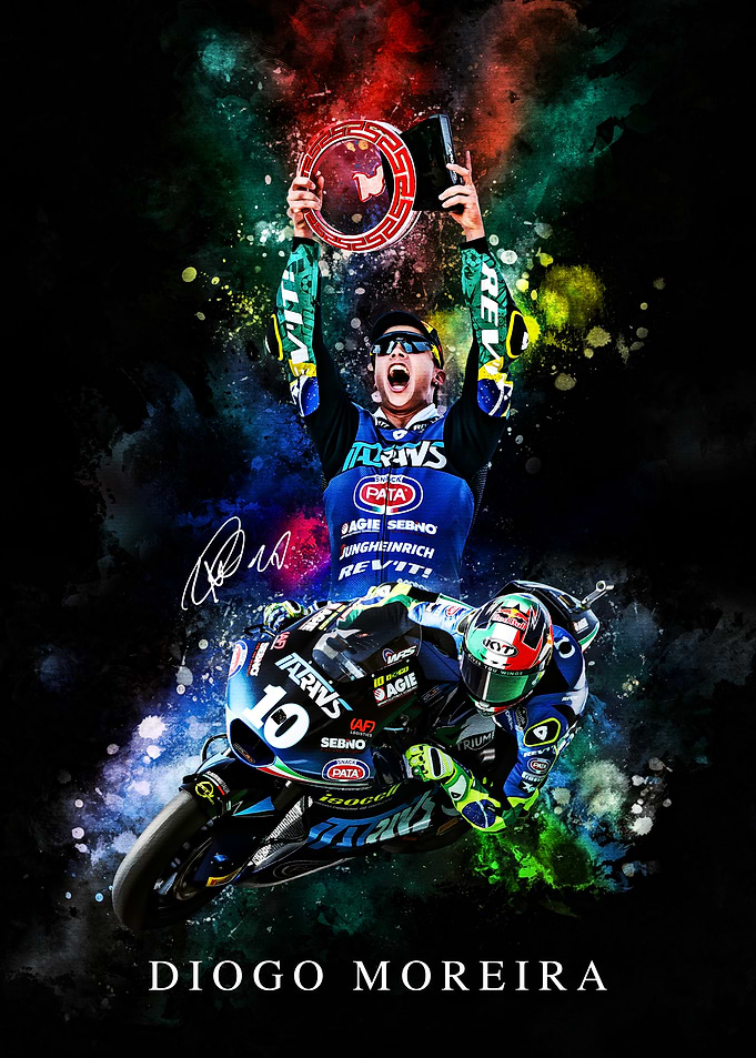 Diogo Moreira Motorcycle Racing Victory