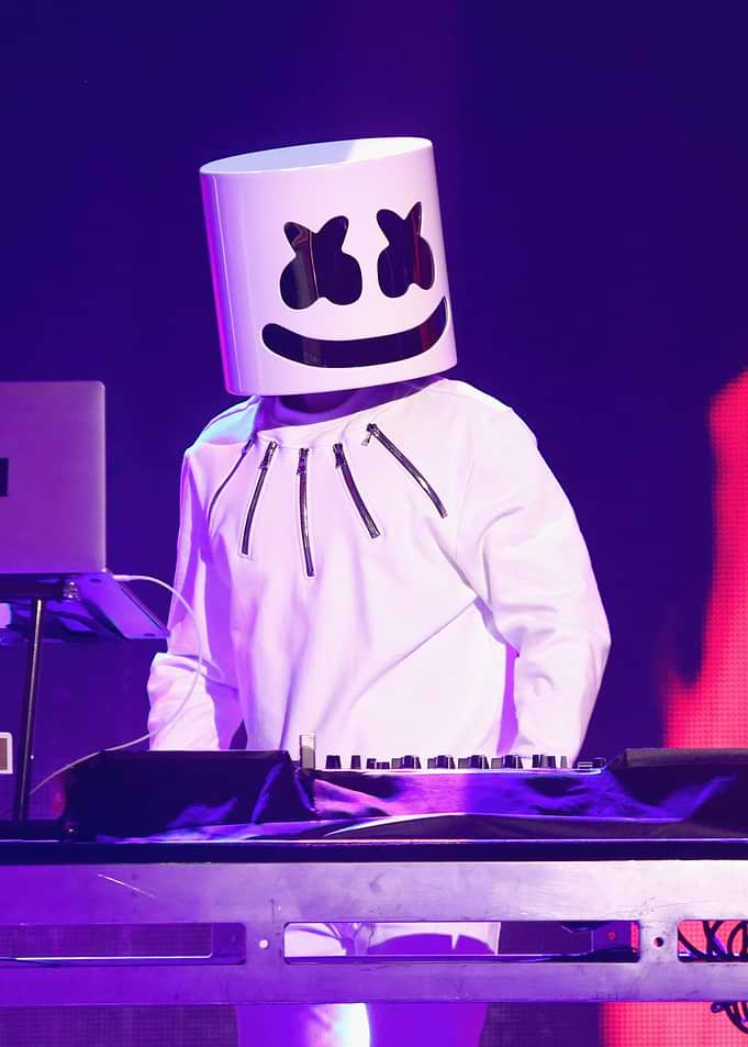 Marshmello performing on stage