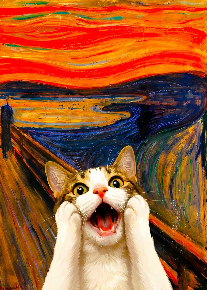 Cat Scream Painting