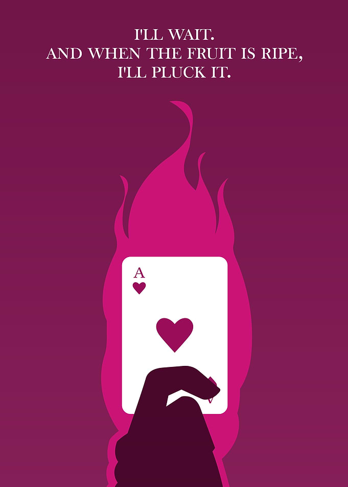 Inspirational Poster – Ace of Hearts in Flames | Timing and Opportunity Quote