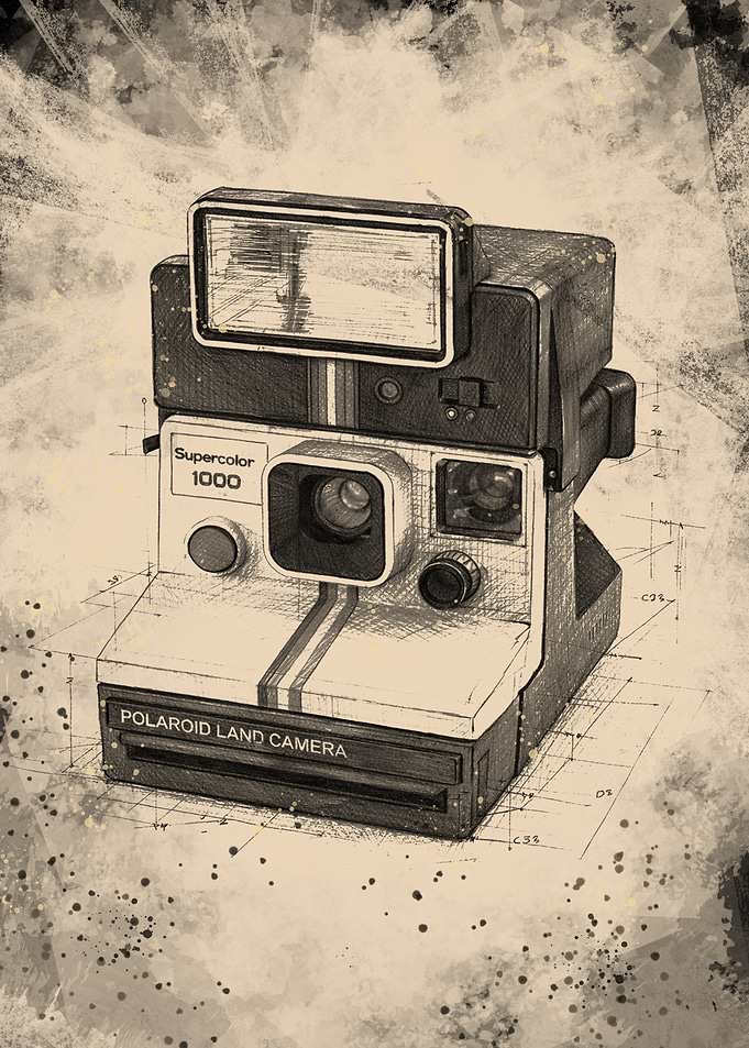 Polaroid Supercolor 1000 Camera Art