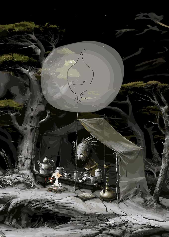 Mystical Tea Party in the Woods