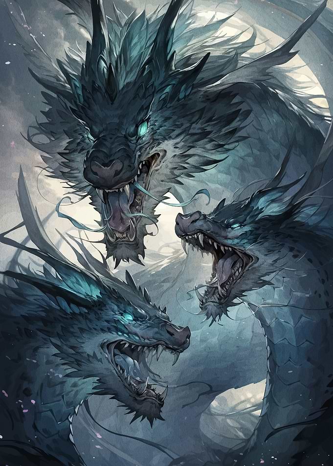Three-Headed Dragon Fantasy