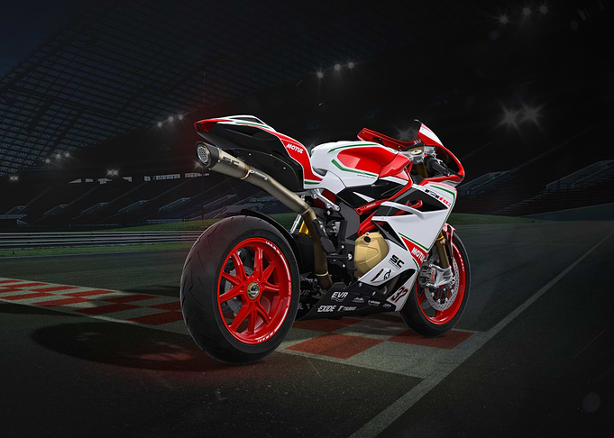 MV Agusta Motorcycle on Racetrack