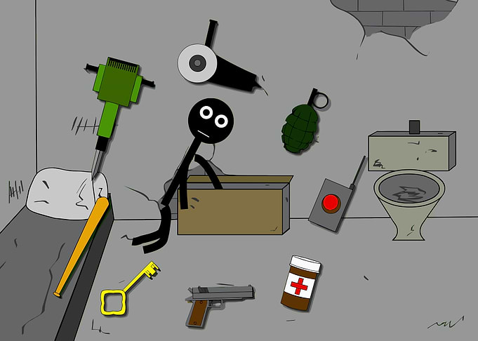 Stick Figure in a Room