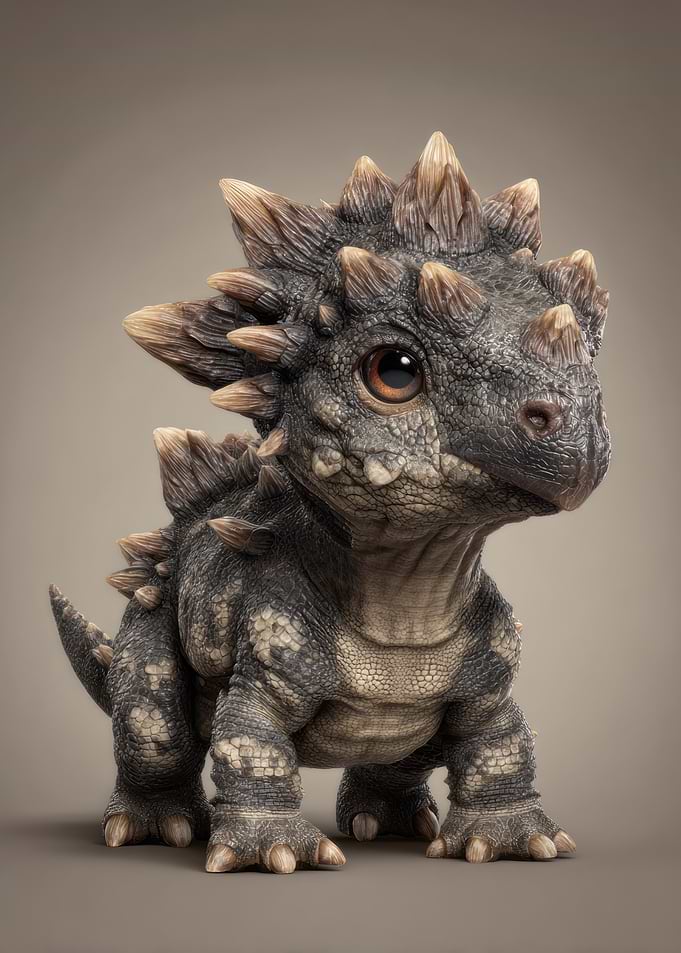 Cute Baby Ankylosaurus Dinosaur