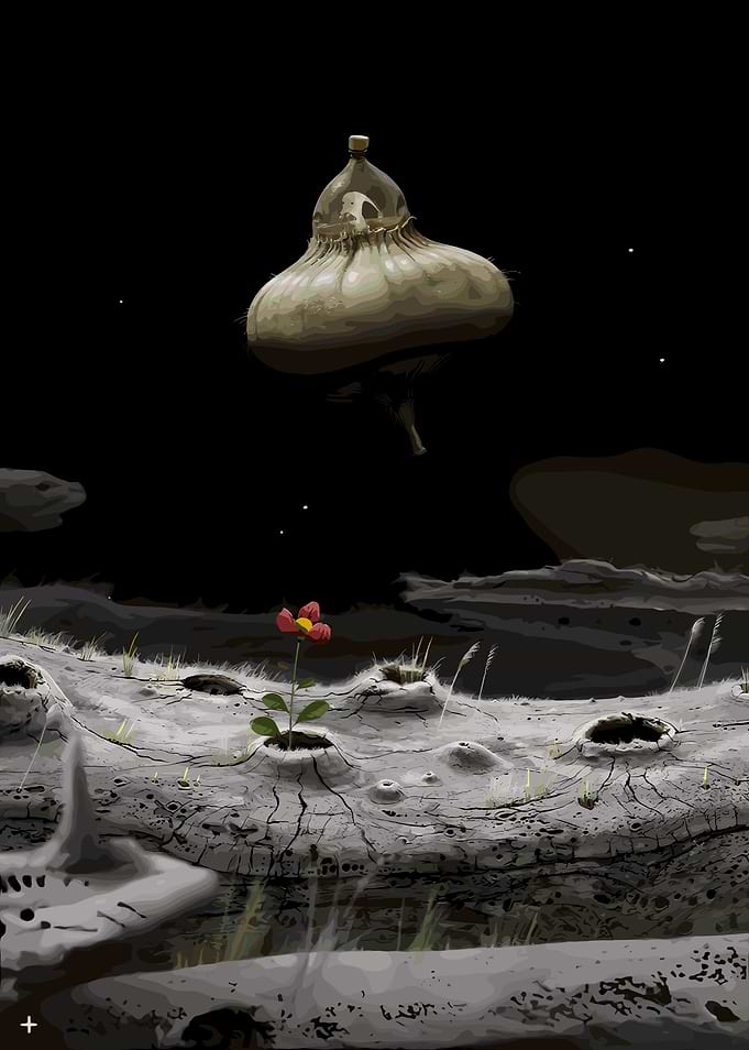Lunar Flower and Floating Object