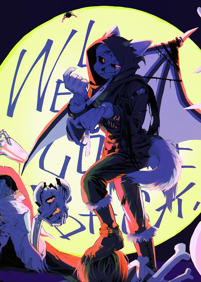 Welcome Back Halloween Furry Character Art