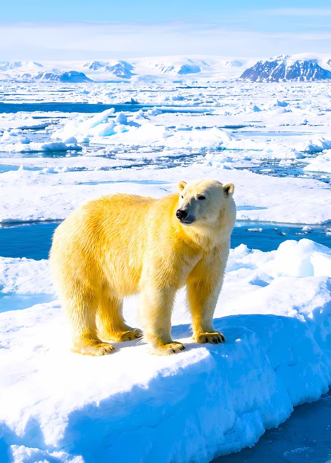 Polar Bear on Ice Floe