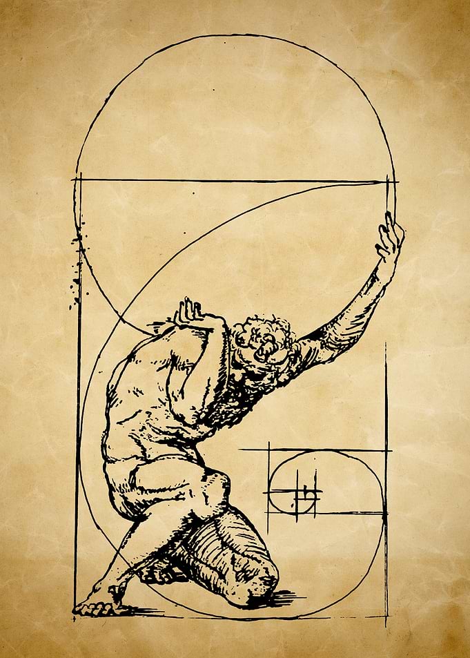 Vintage Atlas Poster – Classic Atlas on Old Paper Design