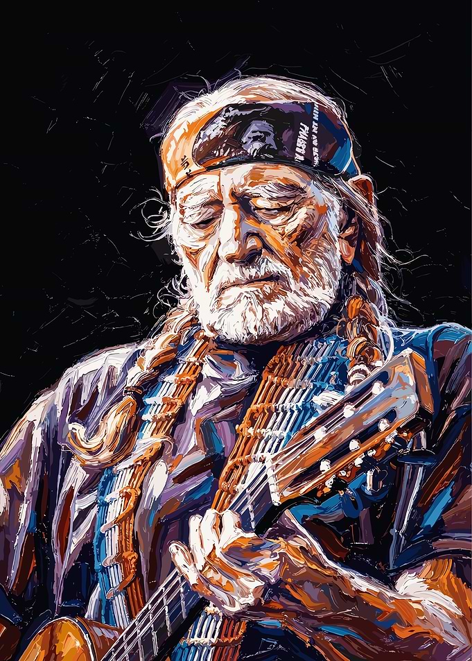 Willie Nelson Painting