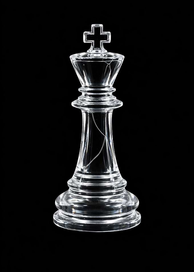 Shattered glass chess king