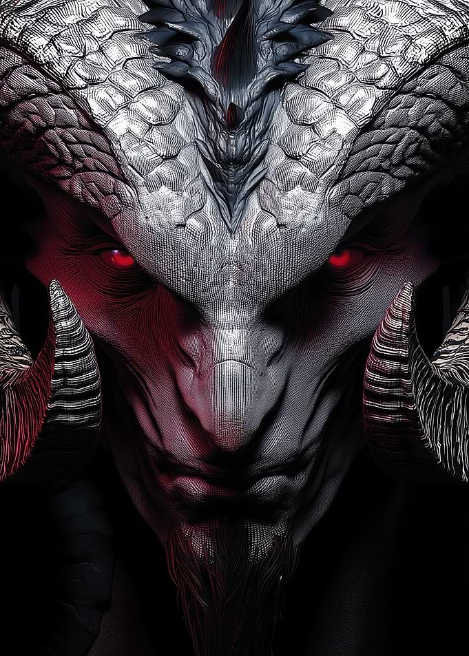 Demon with Red Eyes