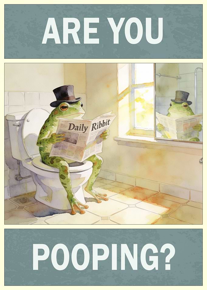 Are you pooping? Frog