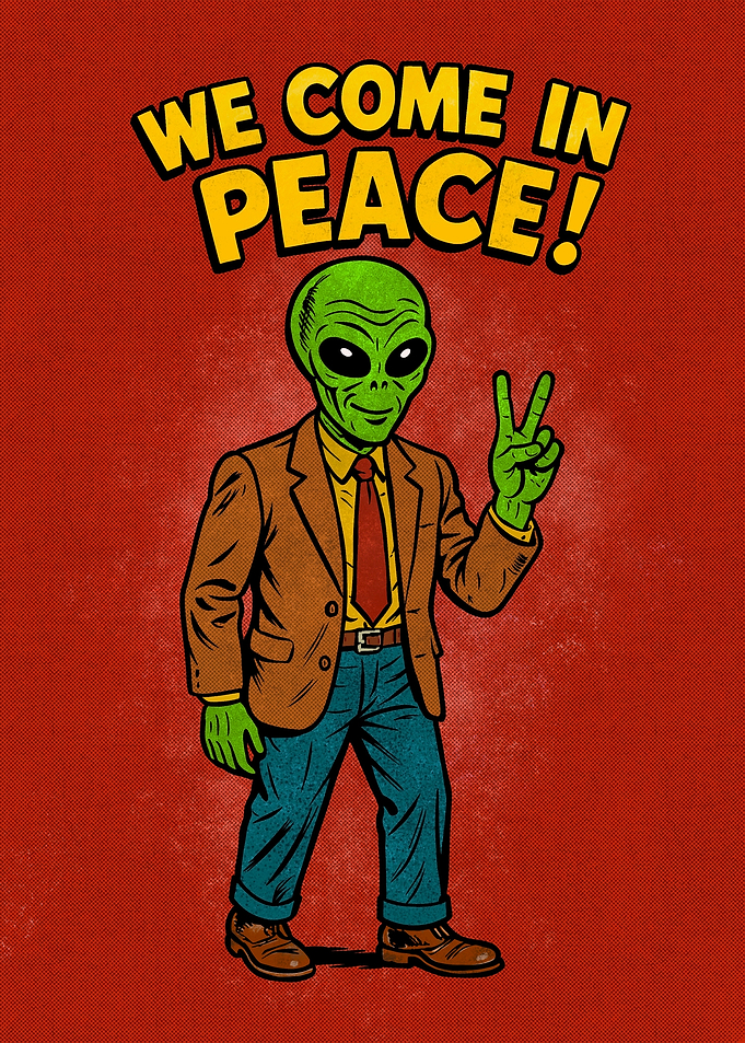 Alien Peace Sign