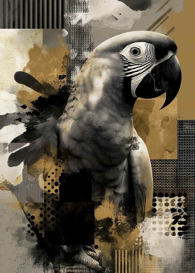 Abstract Parrot Art