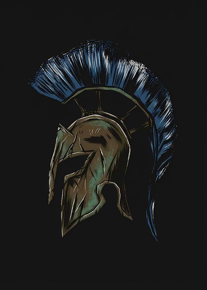 Spartan Helmet Illustration