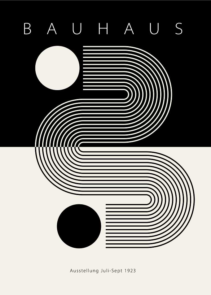 BAUHAUS | Black curves + lines