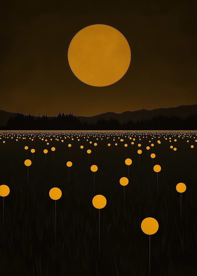Golden Moonlit Field