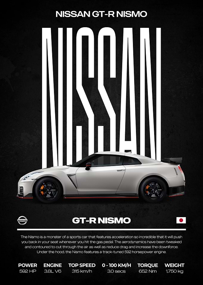 Nissan GT-R Nismo Car Poster