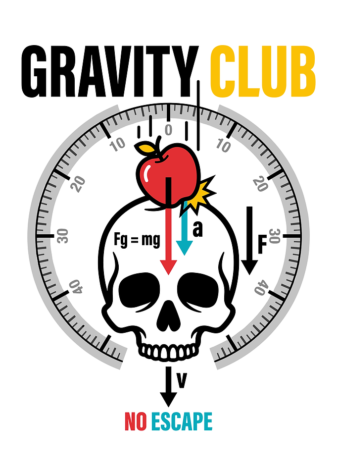 Gravity Club: Apple, Skull, and Physics