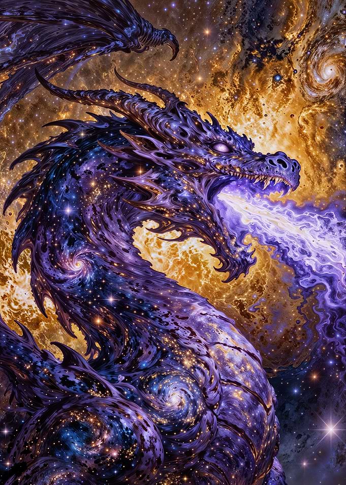 Purple Cosmic Dragon