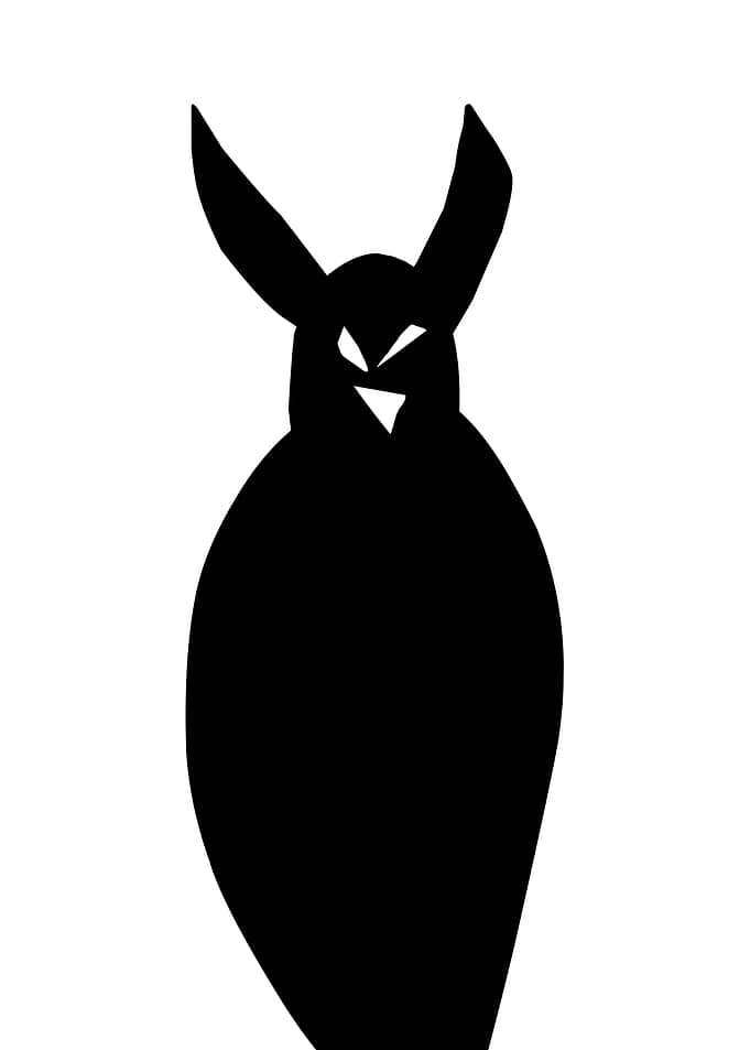Black Silhouette of a Cartoonish Character