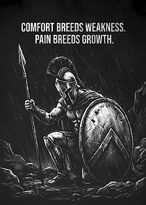 Spartan Warrior in the Rain