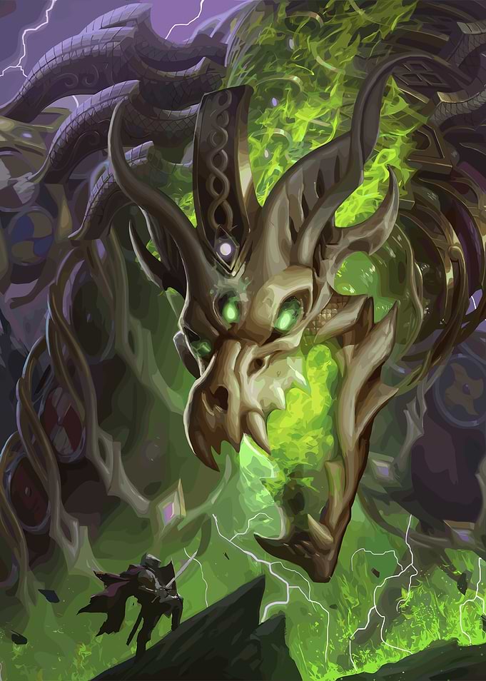 Dragon and Knight Fantasy Art