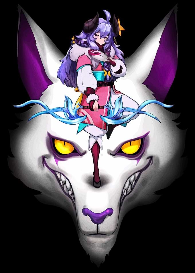 Anime Girl with Fox Spirit