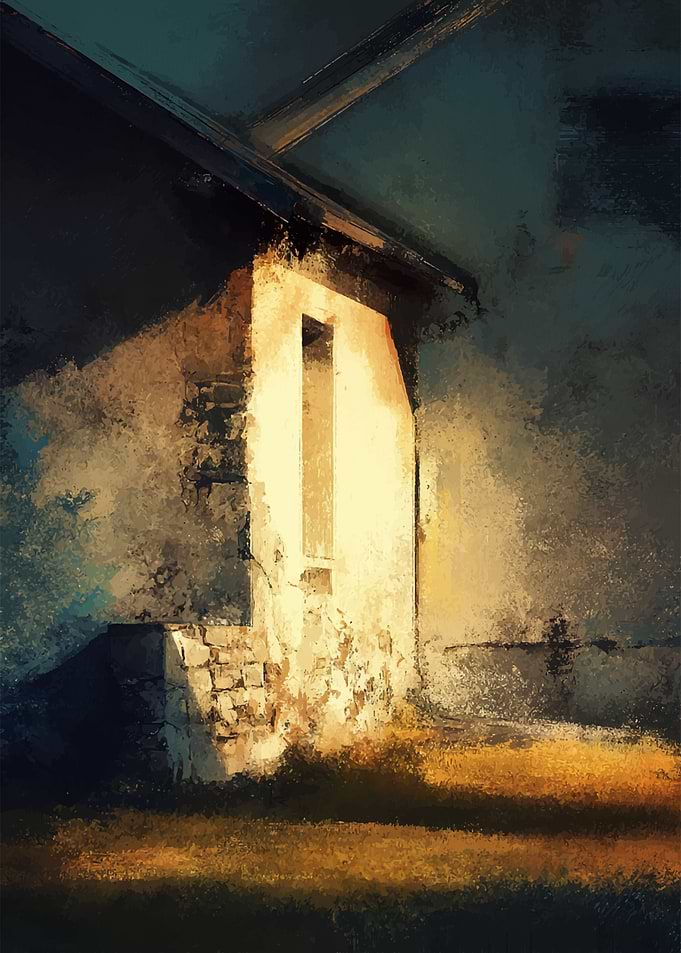 Old Building Corner in Warm Light