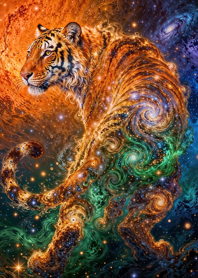 Cosmic Galaxy Tiger