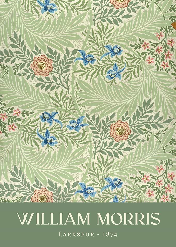 William Morris Larkspur 1874