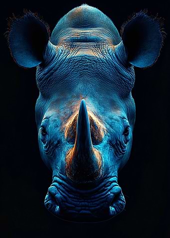 Blue Rhino Portrait