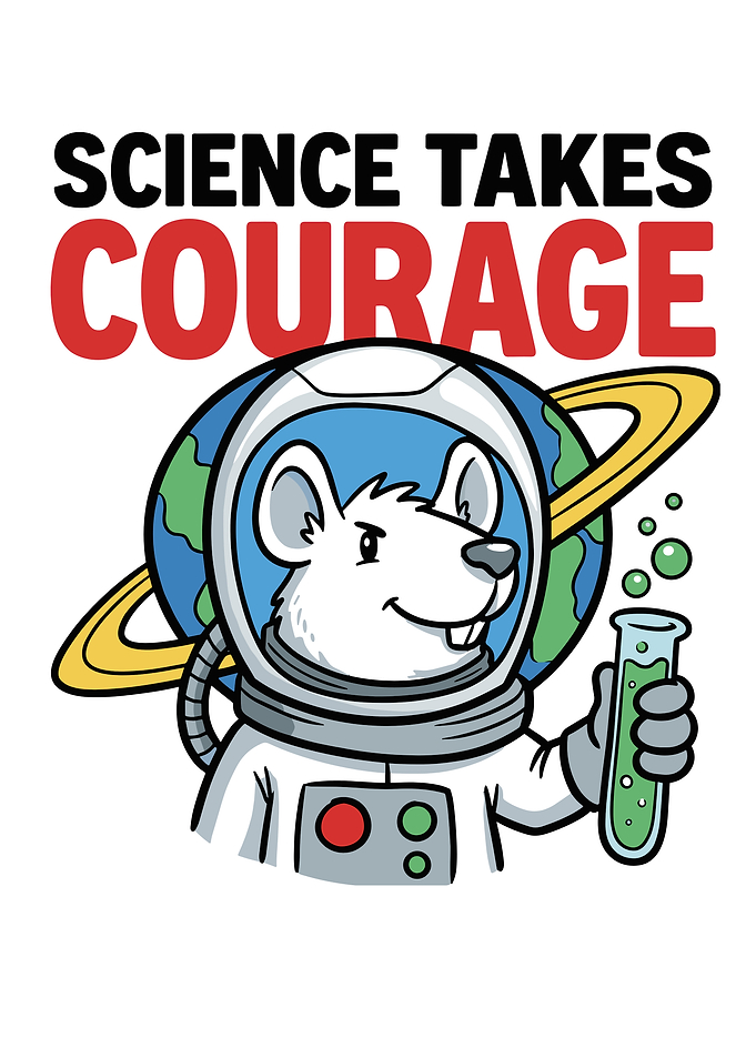 Science Takes Courage Cartoon