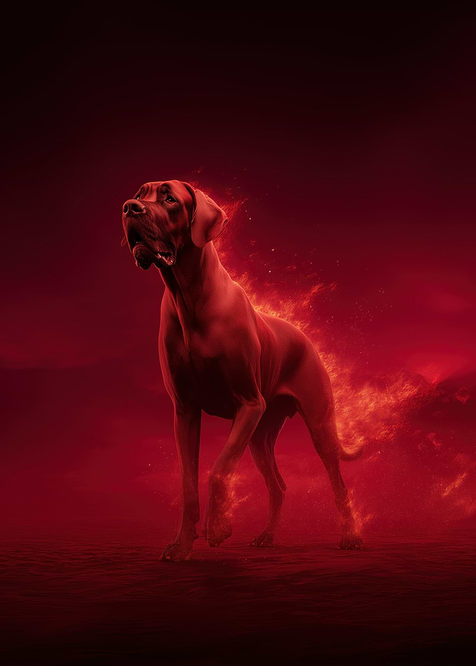 Fiery Red Great Dane Portrait