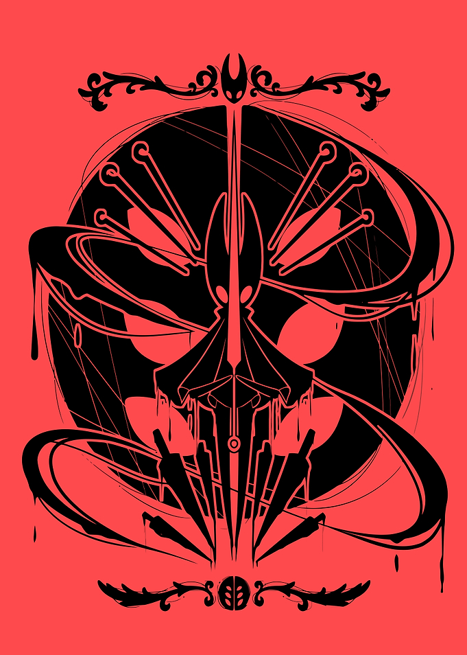 Hollow Knight Game Cover Abstract Art
