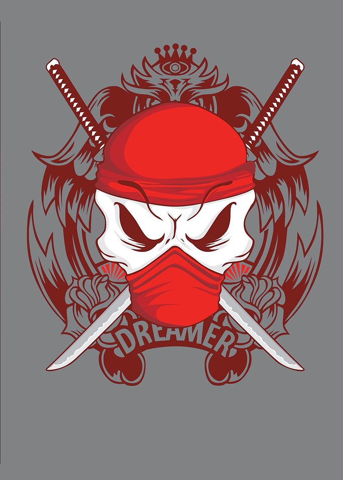 Dreamer Ninja Skull with Swords