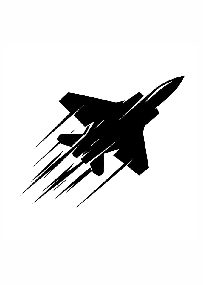 Black Jet Silhouette