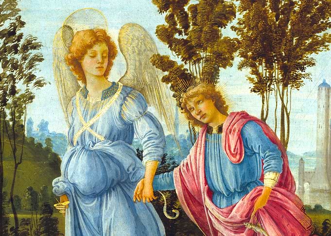 Tobias and the Angel Painting