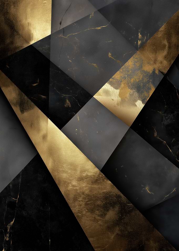 Abstract Gold and Black Geometric Design