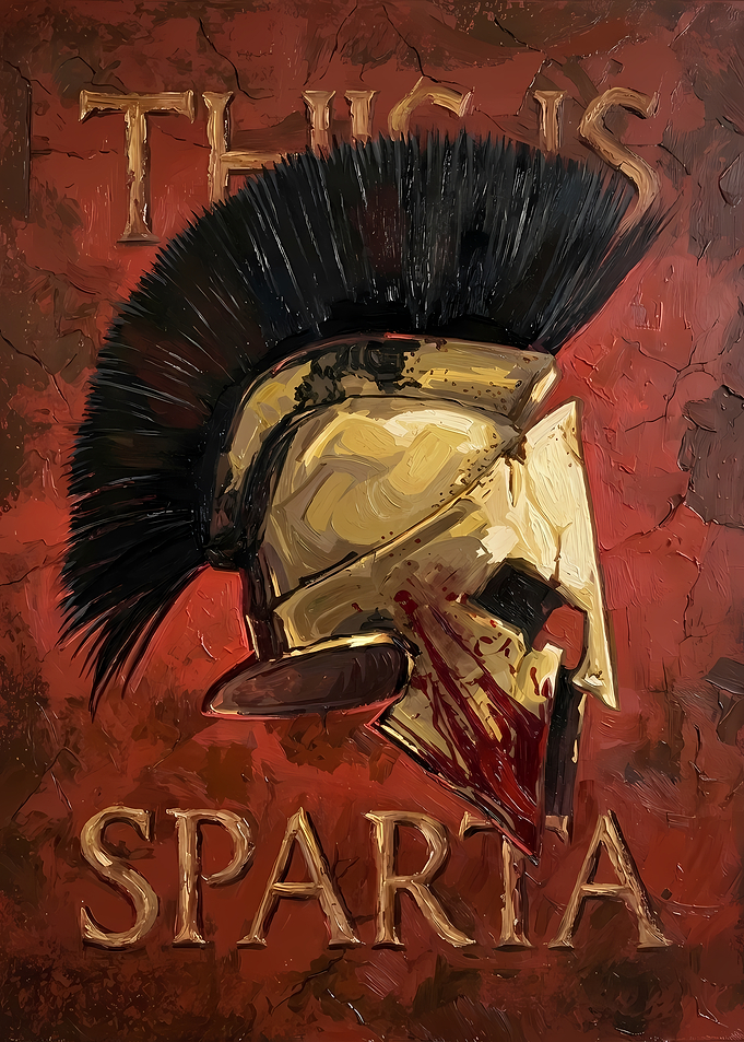 This is Sparta Helmet Painting