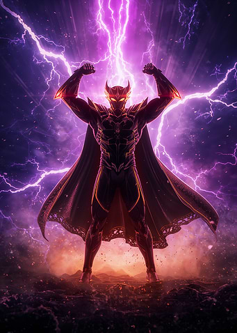 Supervillain with Lightning Powers