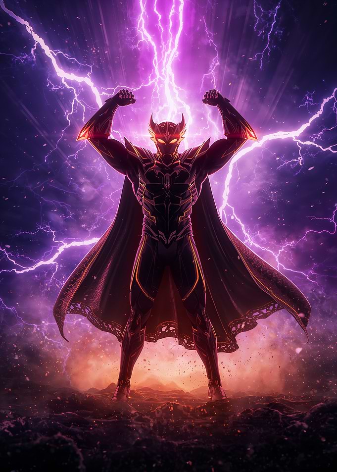 Supervillain with Lightning Powers